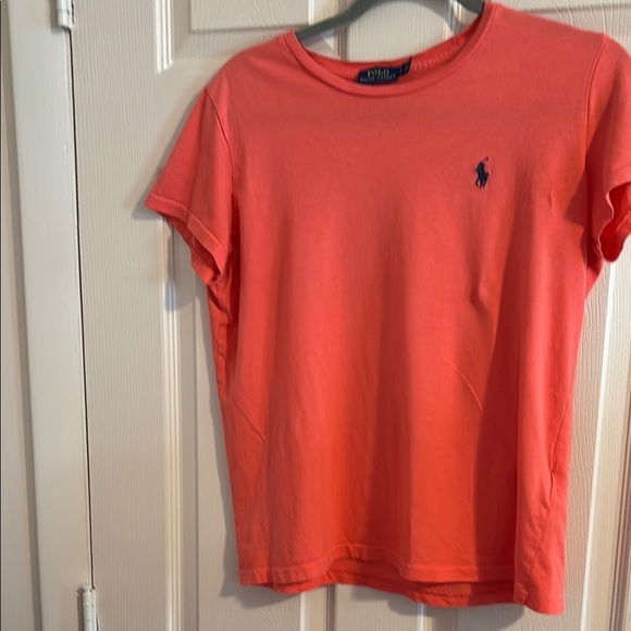 Ralph Lauren Other - Ralph Lauren Vibrant Coral Tee with Navy Logo